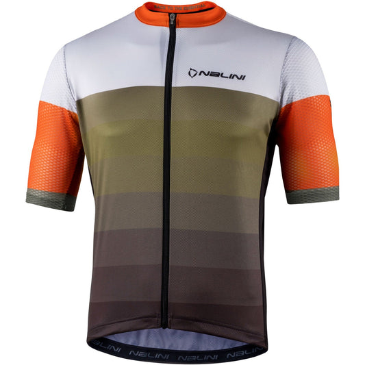 Nalini BAS CLASSICA Men's Cycling Jersey (Olive/Orange) S, M, XL, 2XL, 3XL