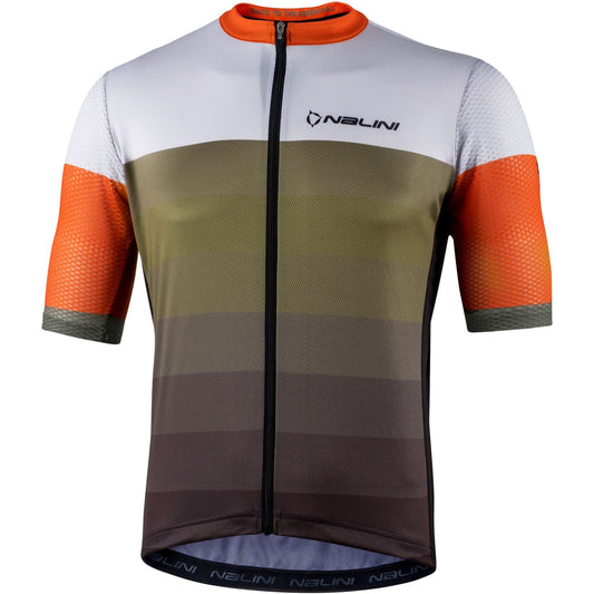 Nalini BAS CLASSICA Men's Cycling Jersey (Olive/Orange) S, M, 2XL