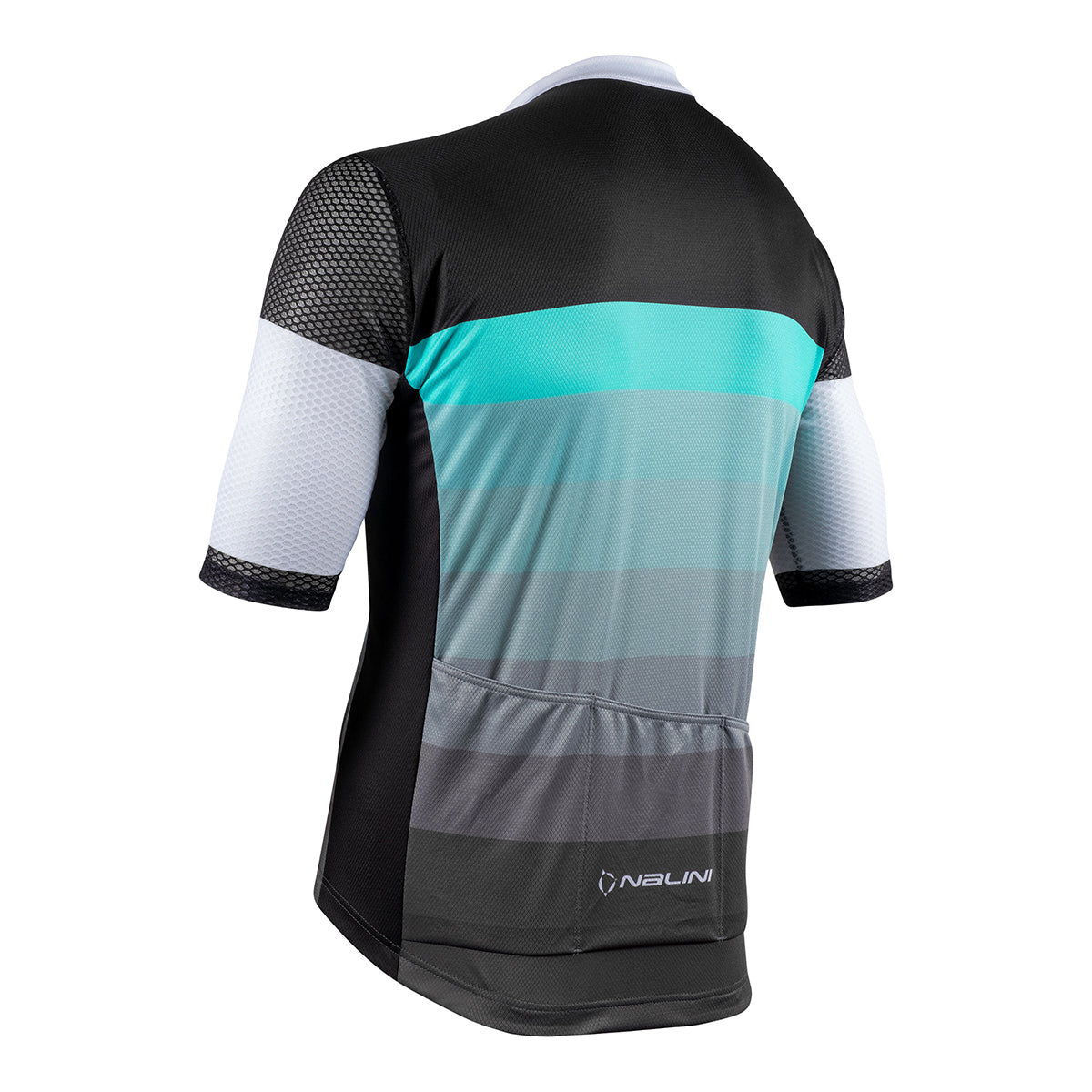 Nalini BAS CLASSICA Men's Cycling Jersey (Grey/Black/Turquoise) Small