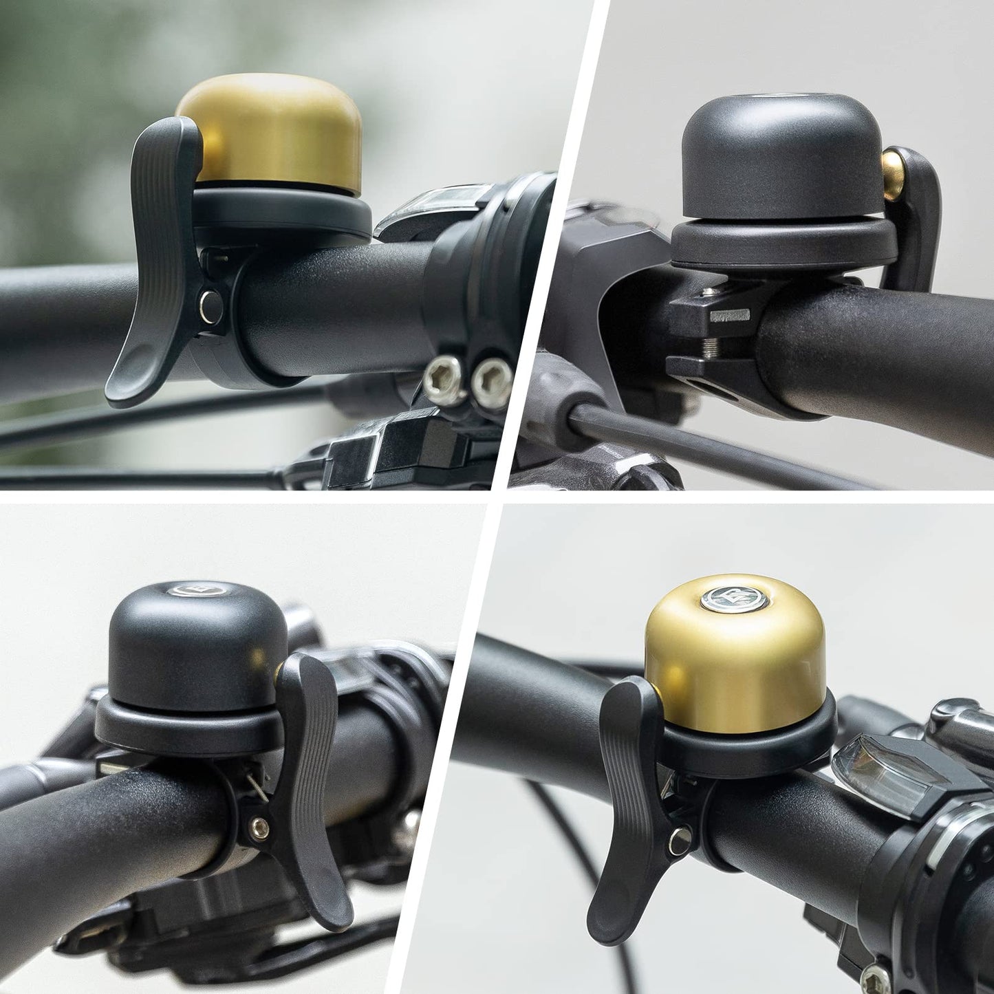 ROCKBROS Hidden AirTag Bike Bell, Anti-Theft GPS Tracker for 0.87"/22.2mm, 1"/25.4mm, 1.25"/31.8mm Handlebars