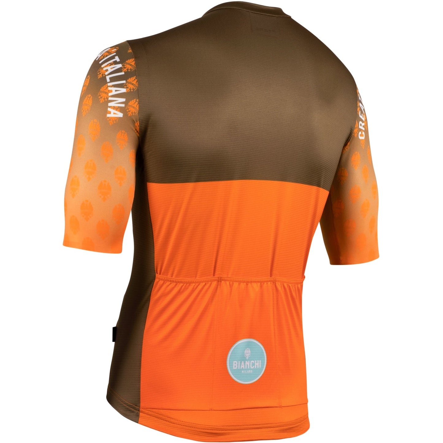 Bianchi Milano Tirano Men's Cycling Jersey (Orange / Olive Green) M, L, XL, 2XL, 3XL