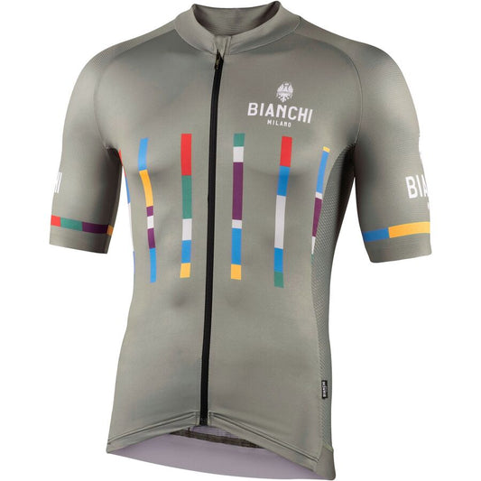 Bianchi Milano Fanaco Men's Cycling Jersey (Silver) S, M, L, XL, 2XL, 3XL