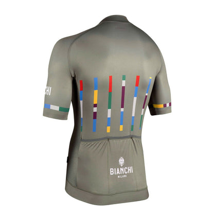 Bianchi Milano Fanaco Men's Cycling Jersey (Silver) S, M, L, XL, 2XL, 3XL