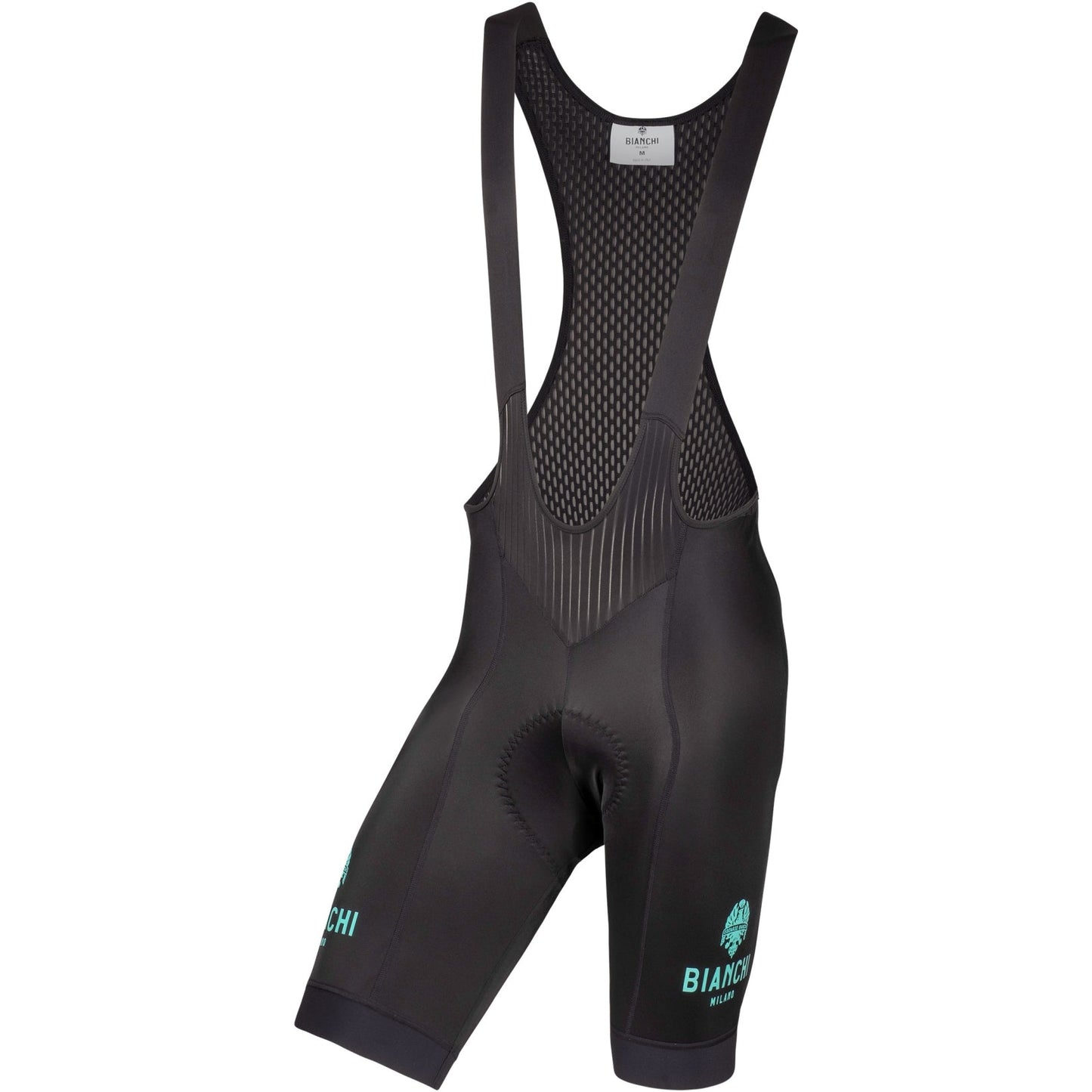 Bianchi Milano MORELLO Men's Bib Shorts (Black / Celeste) (2XL, 3XL)