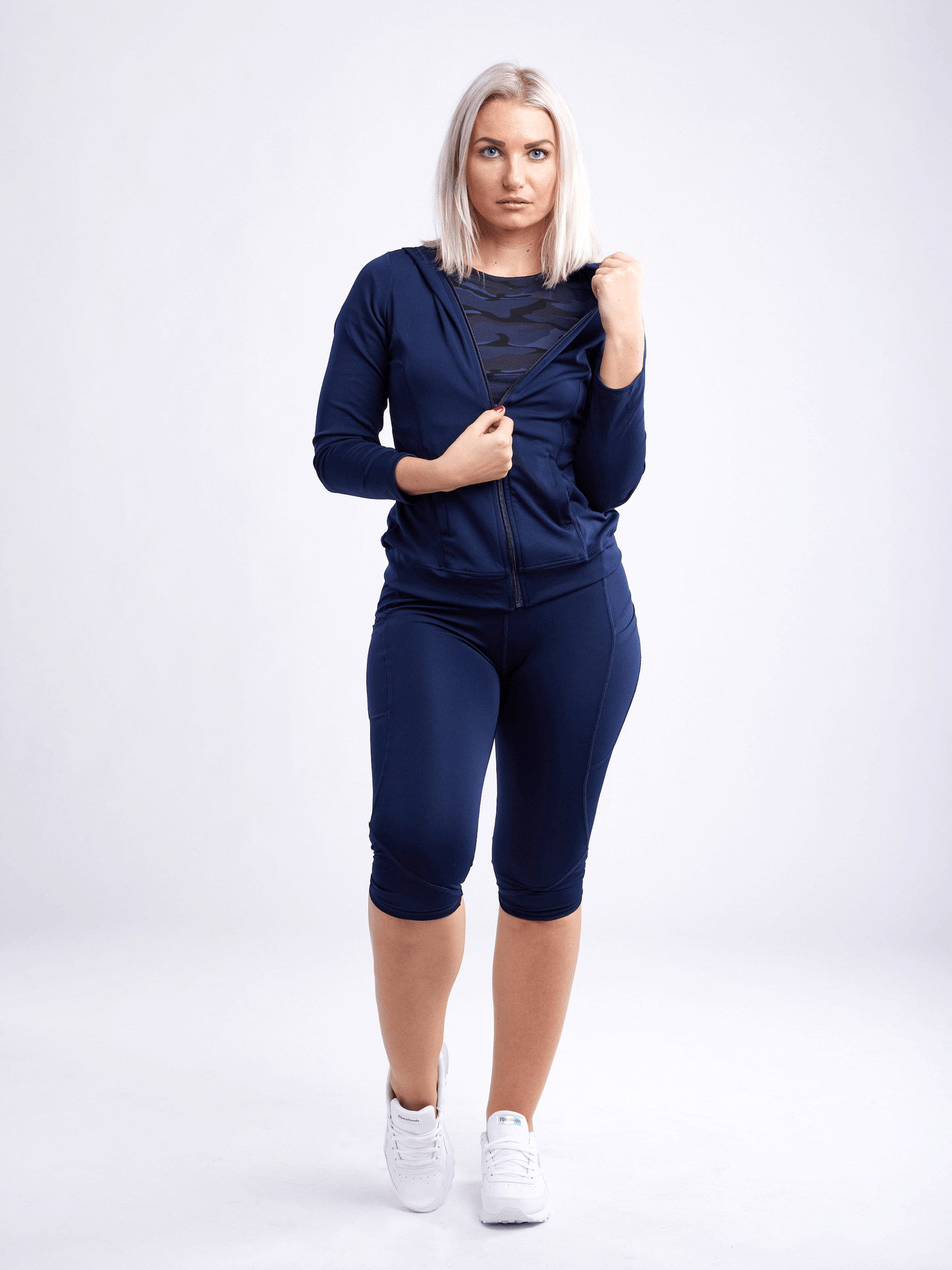 JupiterGear Mid-Rise Capri Fitness Leggings with Side Pockets