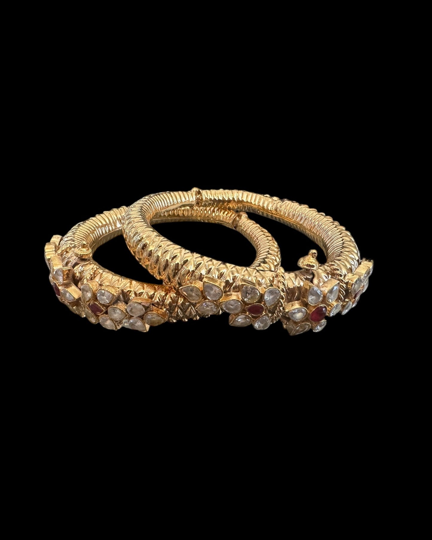 B396 Phannas ka kada - bangles 1 pair in high quality zircon ( READY TO SHIP )