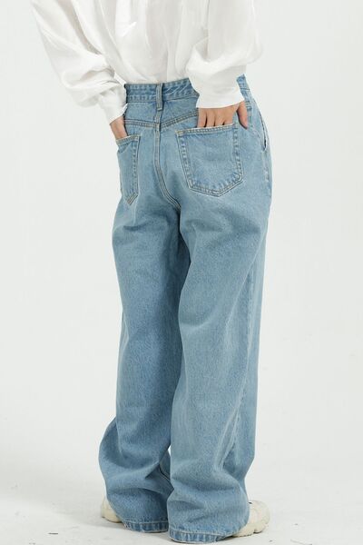 Wide Leg Jeans With Pockets