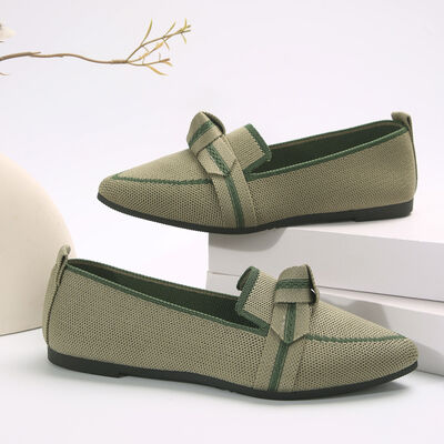 Point Toe Mesh Flat Slip-Ons - Sybaritic Boutique