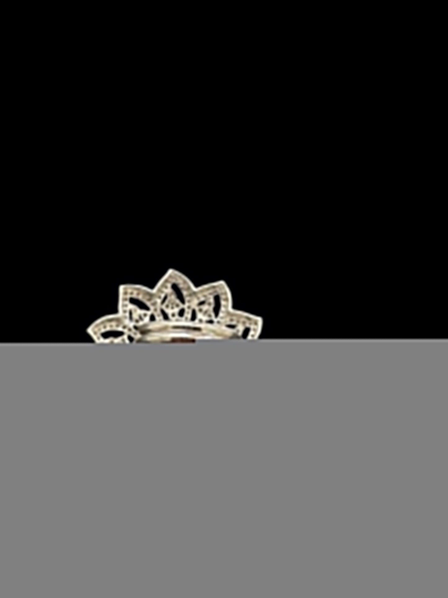 DJR129 Cz silver plated  ring ( READY TO SHIP)