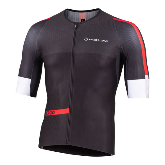 Nalini VELOCE Men's Cycling Jersey (Black/Red) S-3XL