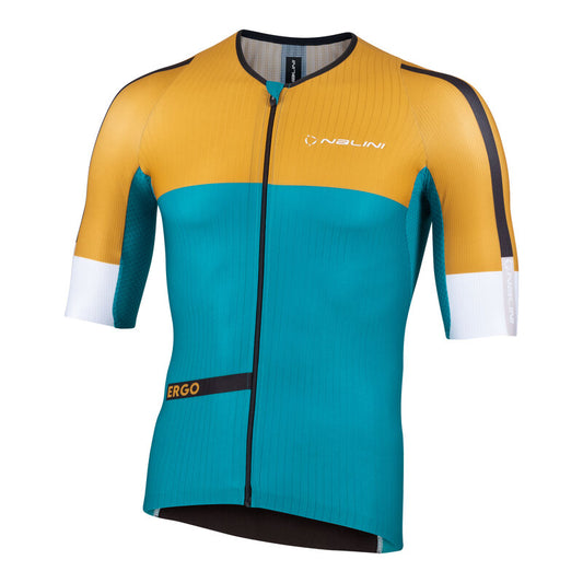 Nalini VELOCE Men's Cycling Jersey (Yellow/Turquoise) S, M, XL, 2XL, 3XL