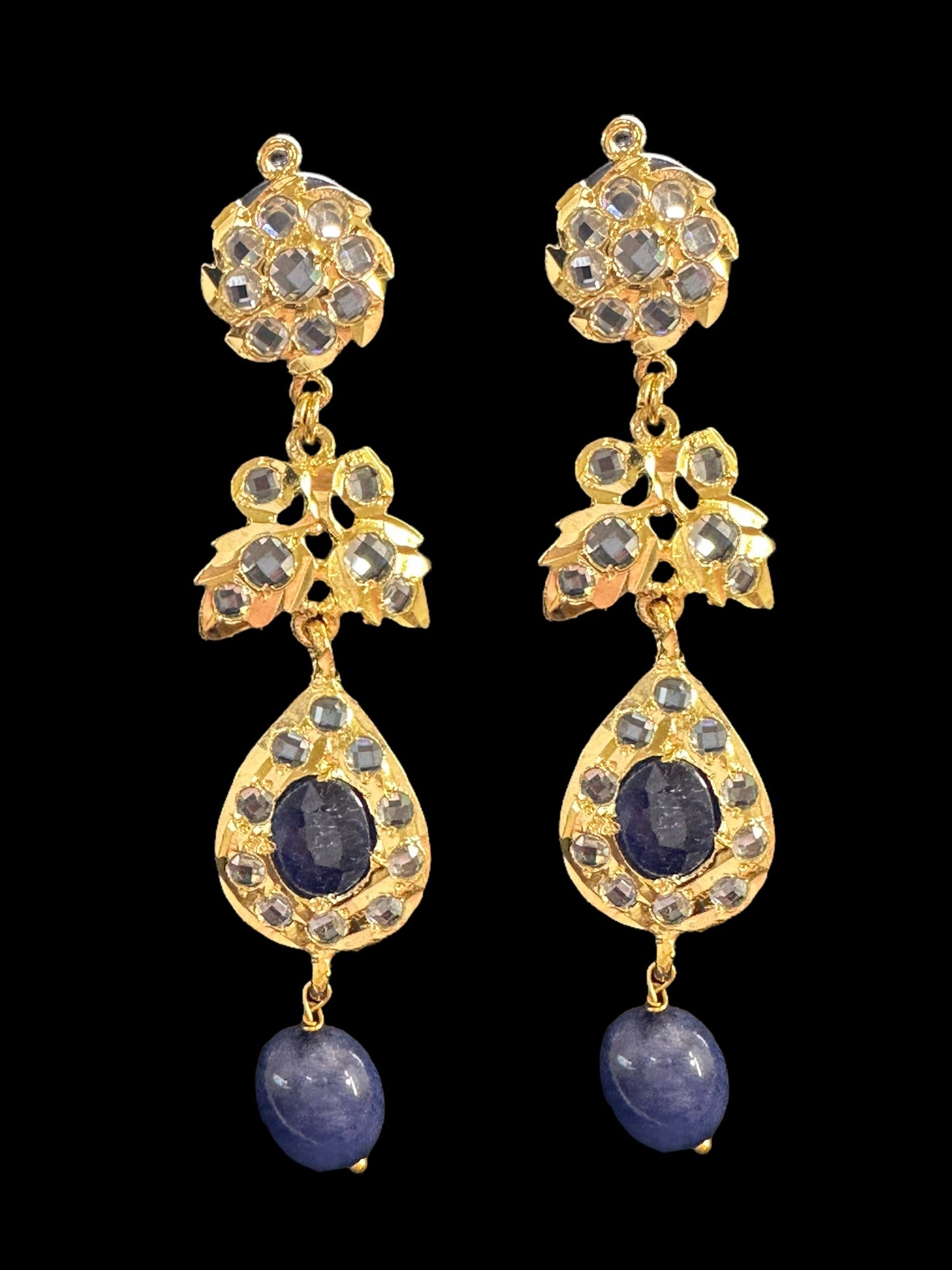 PS528 Jugni in fresh water pearls and sapphires ( SHIPS IN 2 WEEKS )