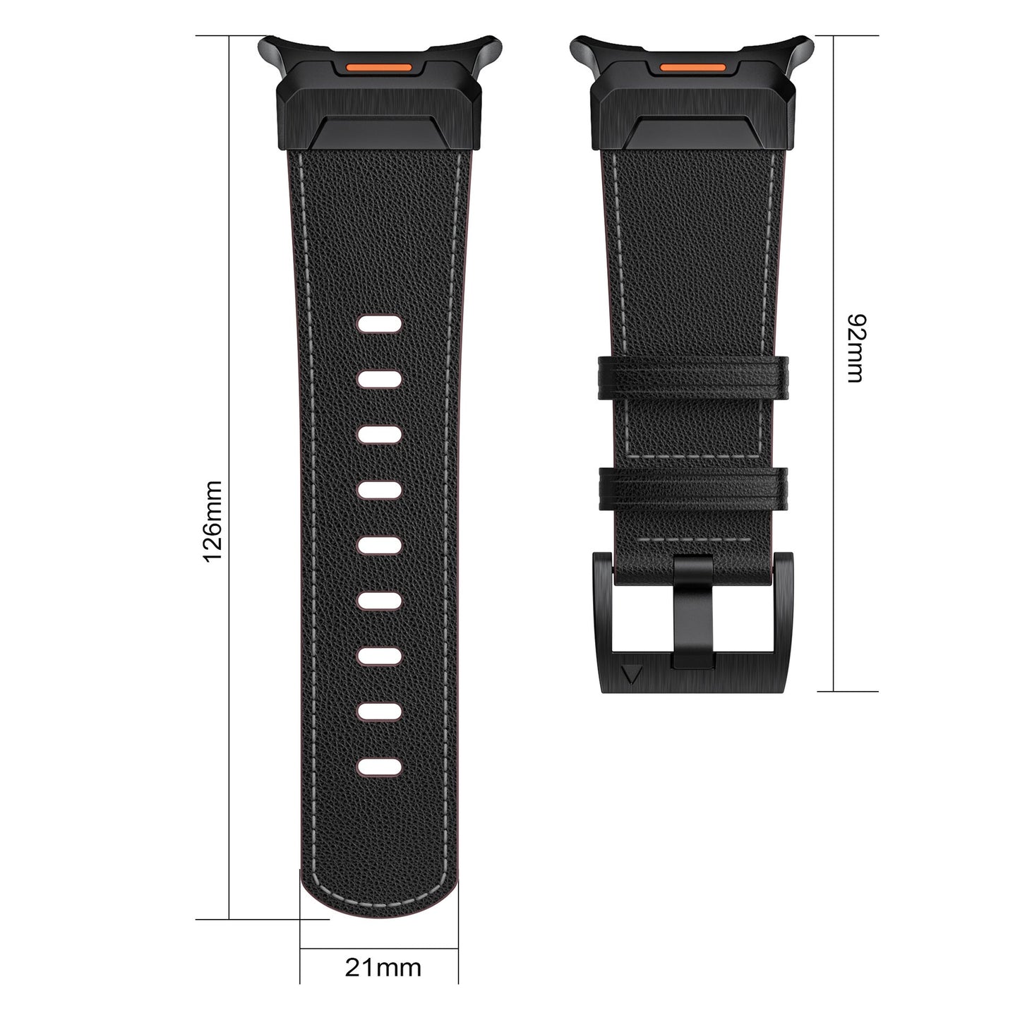 Mecha Bezel Leather Strap for Samsung Galaxy Watch