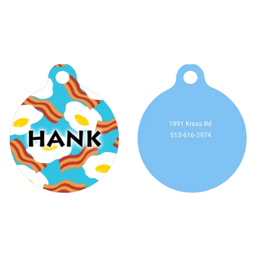 Bacon and Eggs HD Dog ID Tag