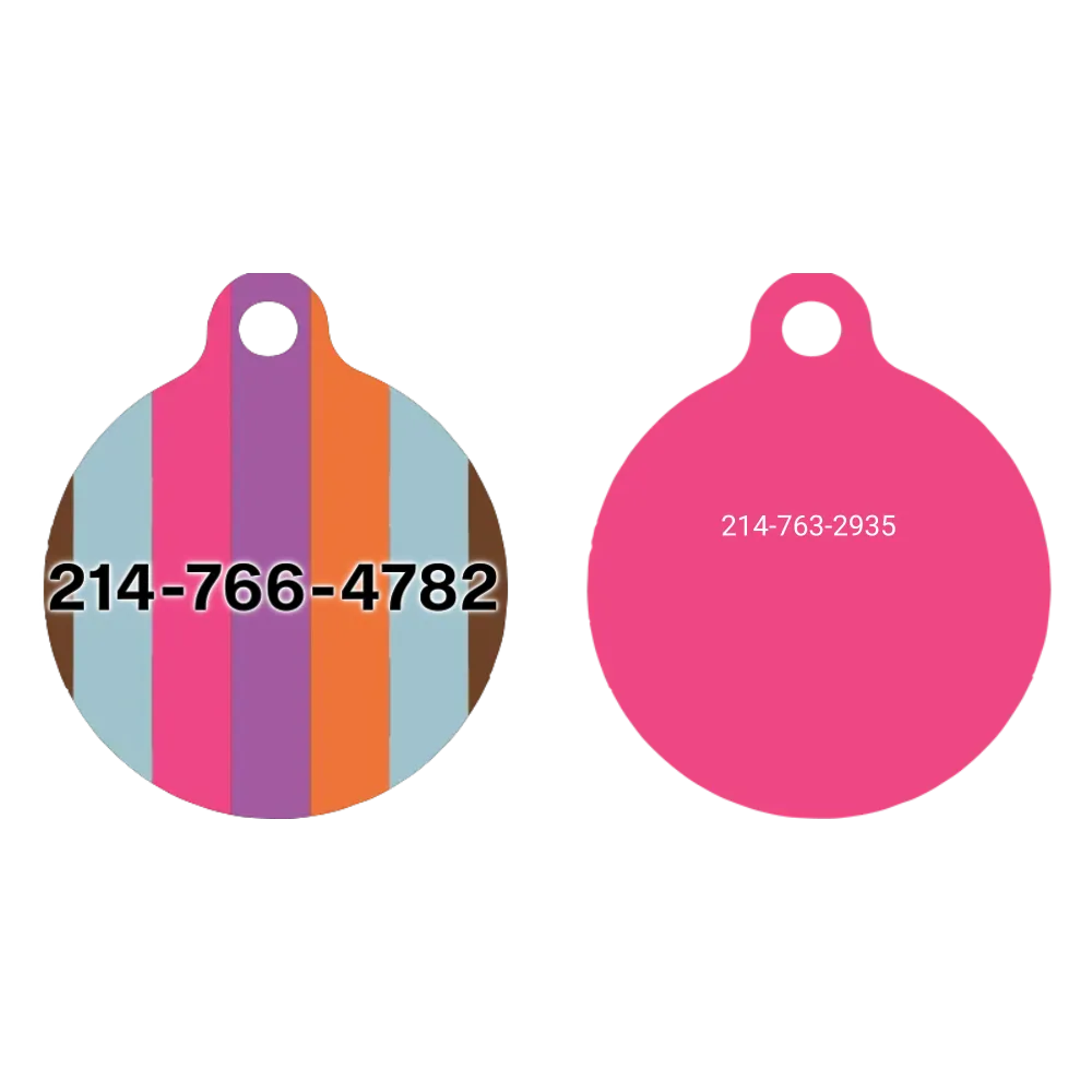 Multi-Stripe HD Dog ID Tag