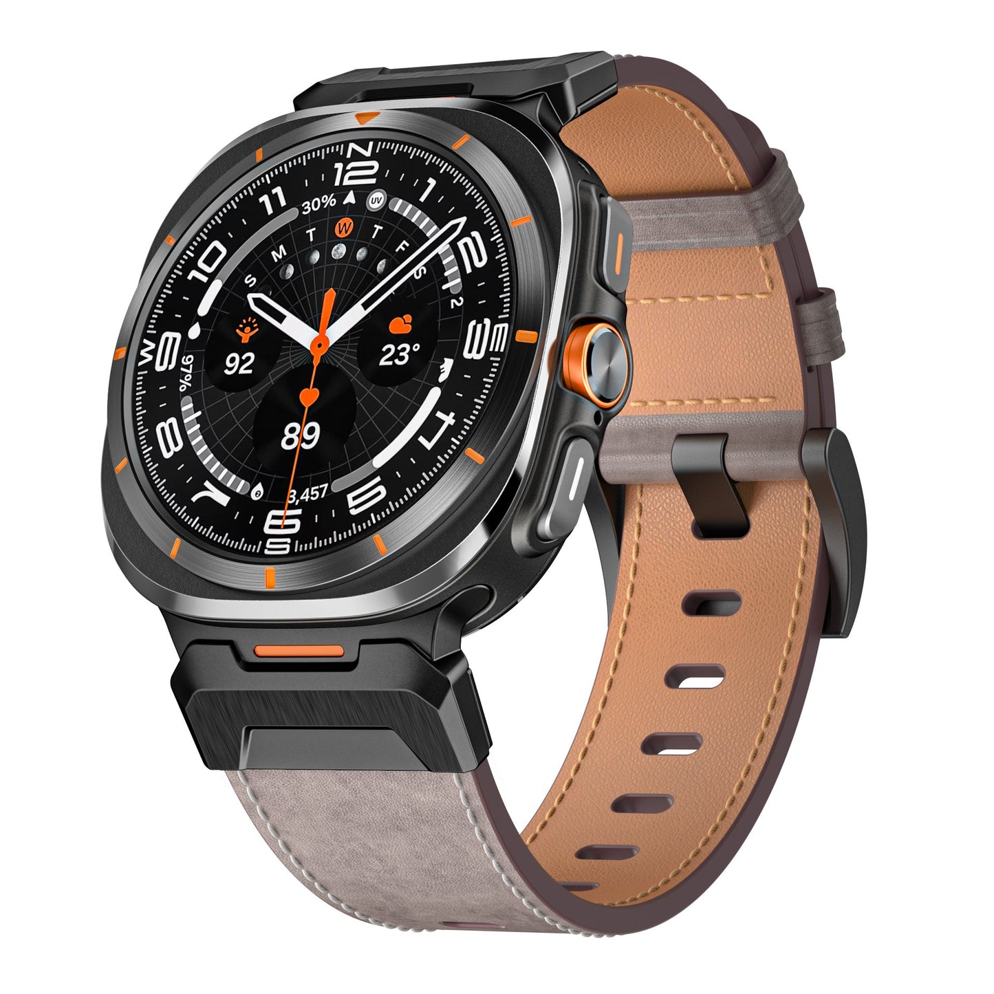 Mecha Bezel Leather Strap for Samsung Galaxy Watch