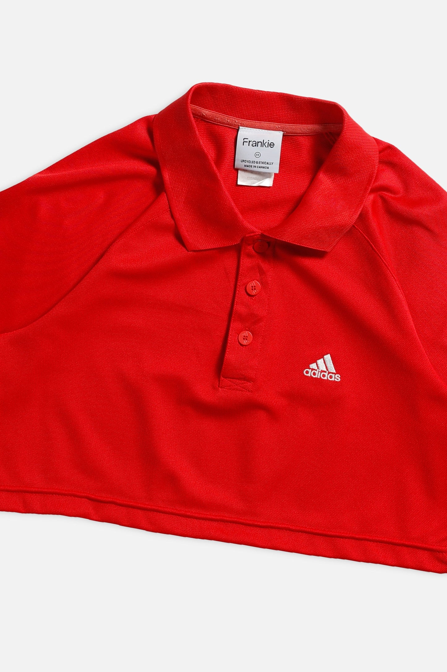 Rework Adidas Crop Collared Tee - XS