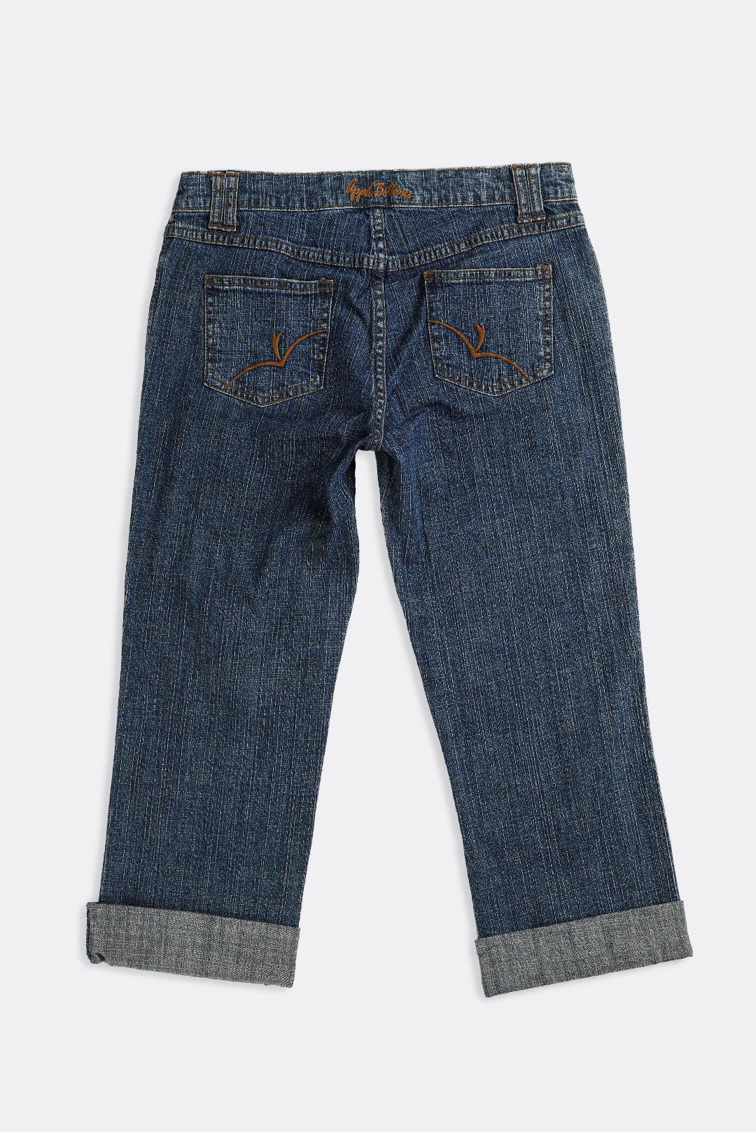 Deadstock Apple Bottom Gold Embroidered Denim Capris - W30
