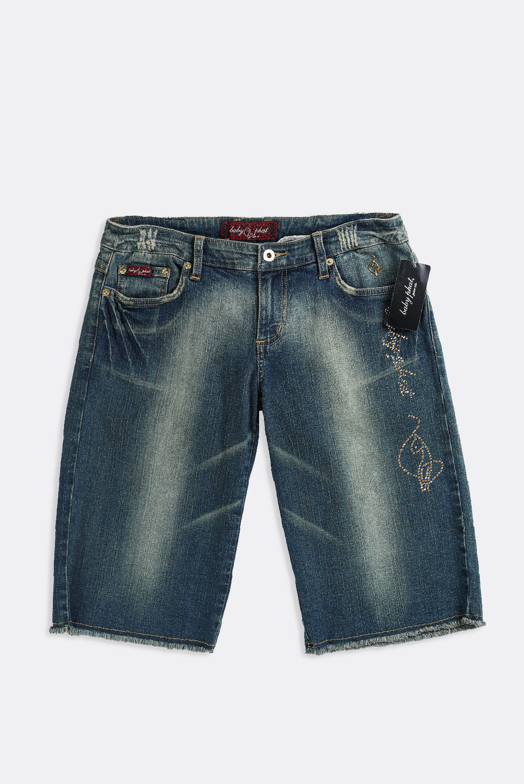Deadstock Baby Phat Bedazzled Denim Shorts - W31