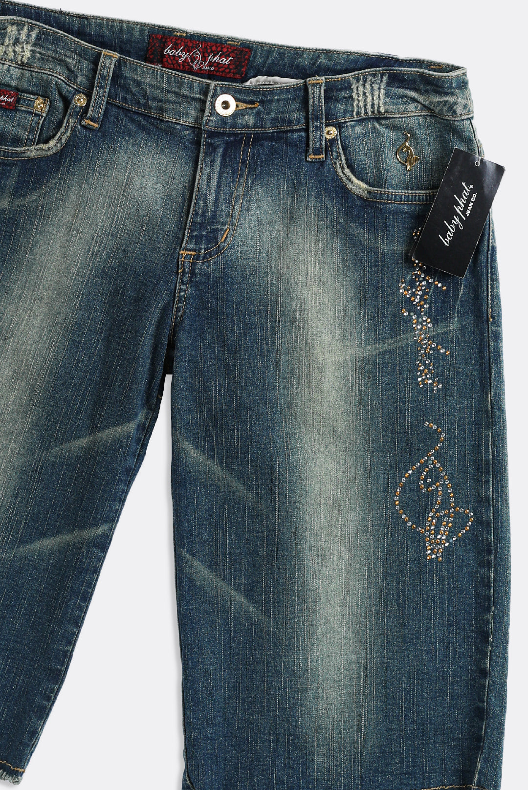 Deadstock Baby Phat Bedazzled Denim Shorts - W31