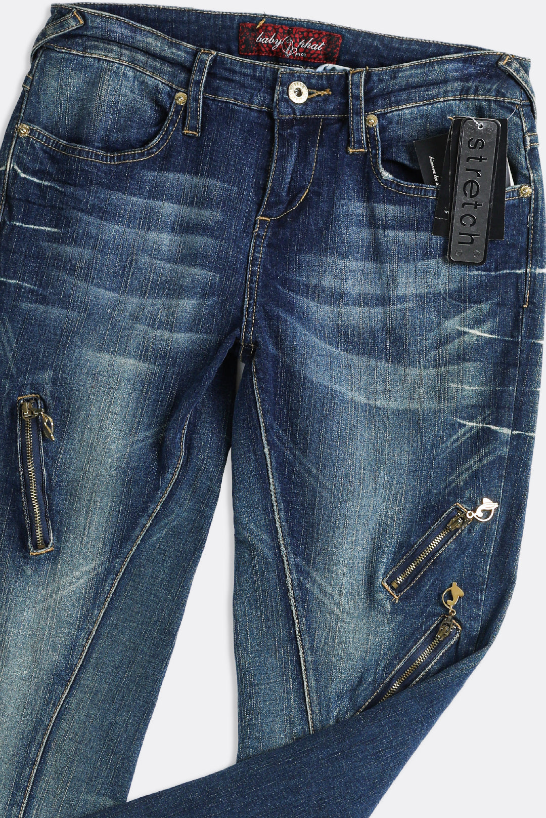 Deadstock Baby Phat Zipper Denim Pants - W28, W29, W30, W31