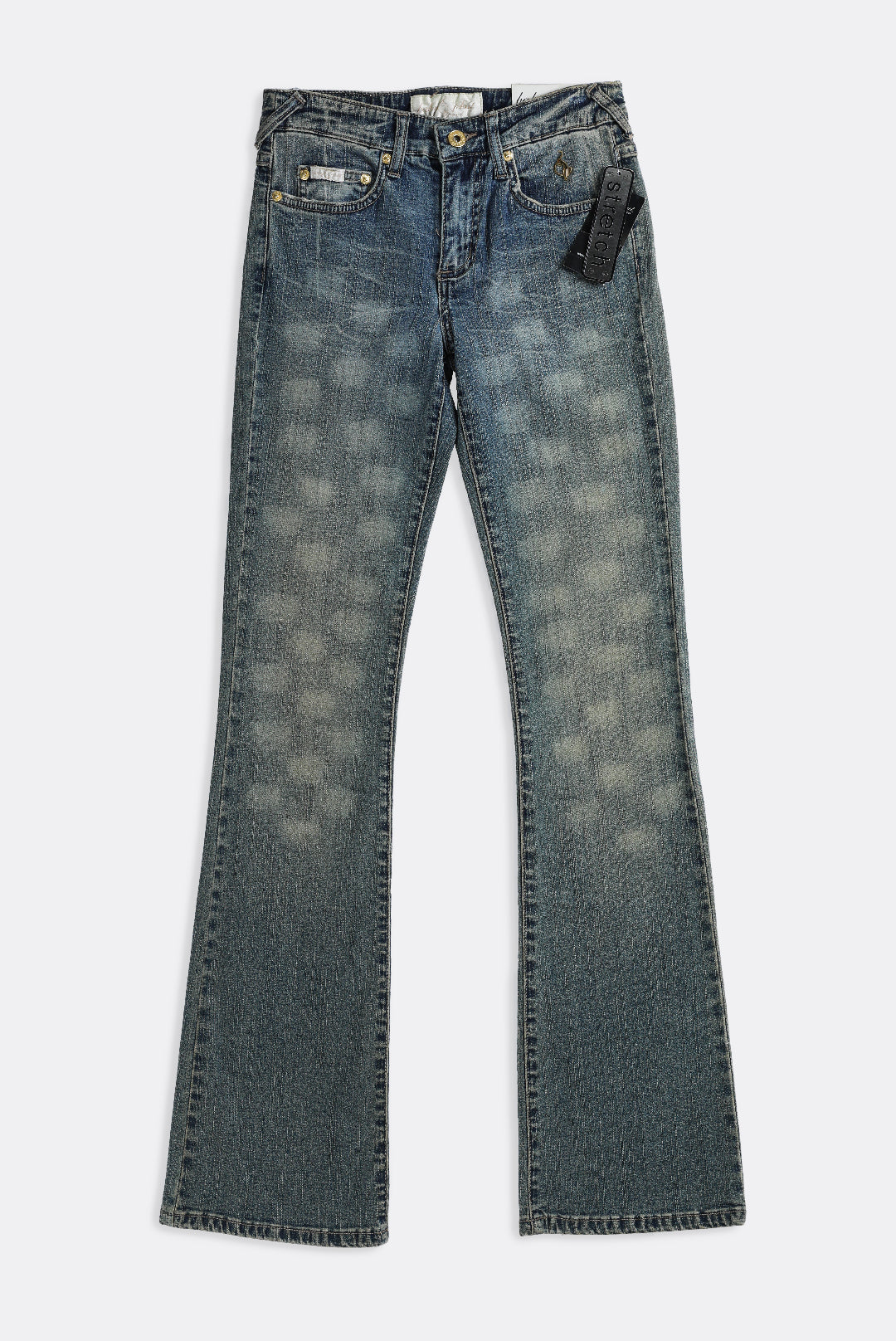 Deadstock Baby Phat Checkered Denim Pants - W26, W28, W29, W31
