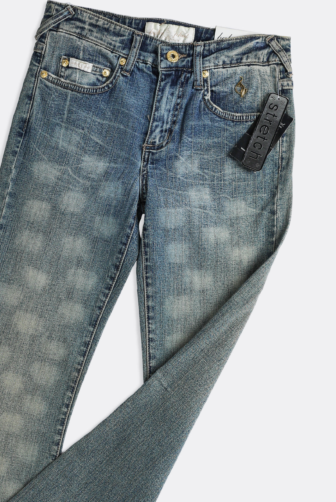 Deadstock Baby Phat Checkered Denim Pants - W26, W28, W29, W31