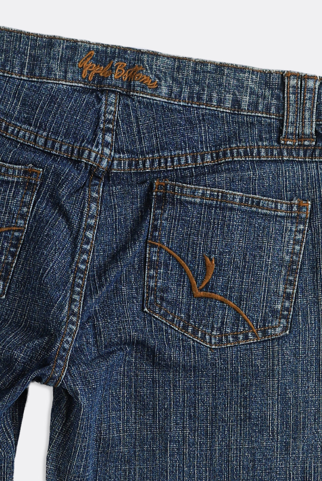 Deadstock Apple Bottom Gold Embroidered Denim Capris - W30