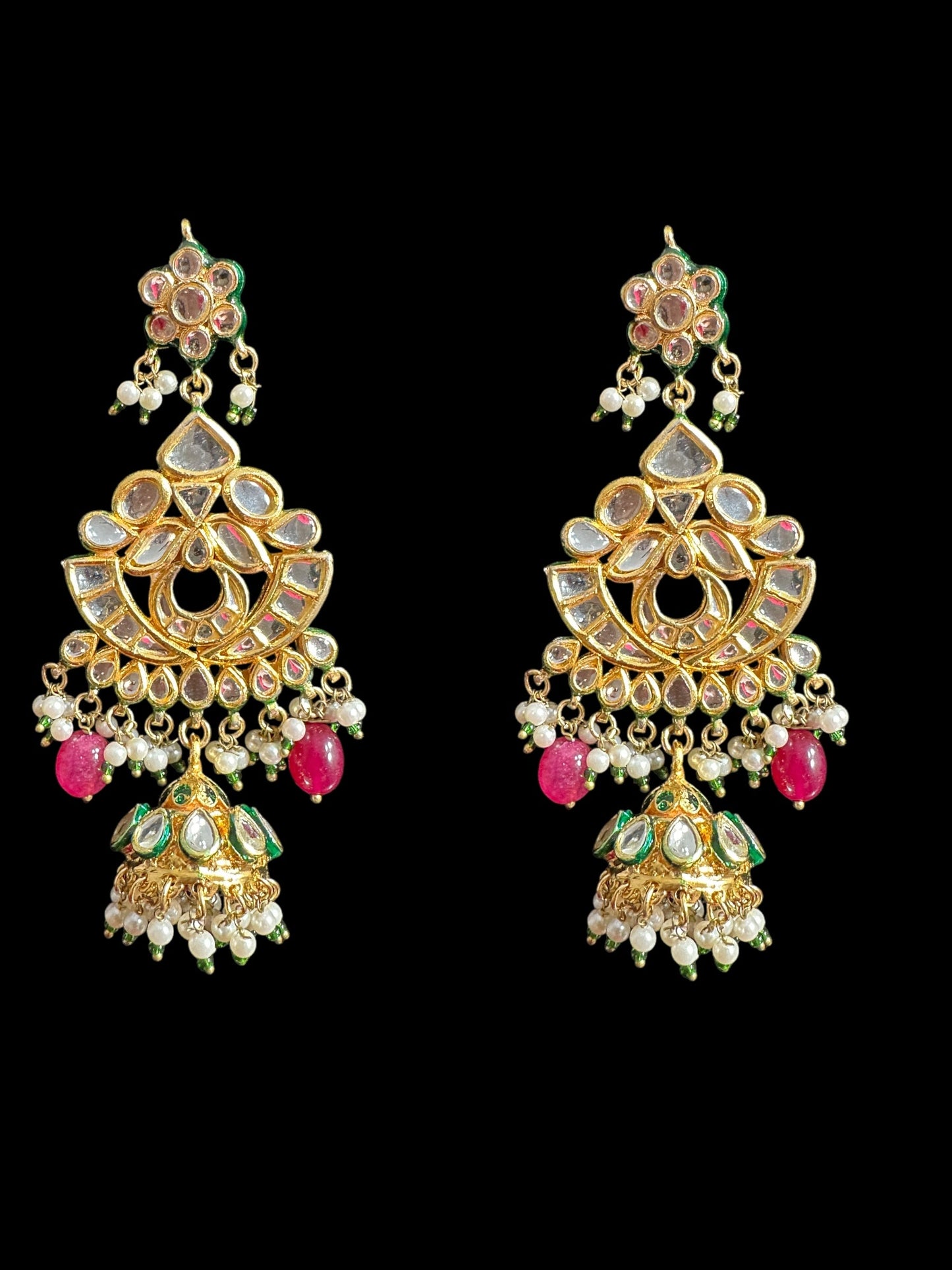 Kundan jhumka earrings ( READY TO SHIP )