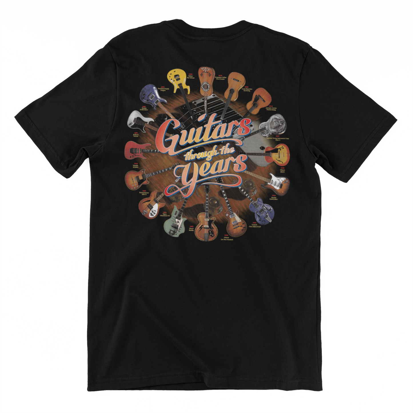Guitars Thru The Years Music T-Shirt