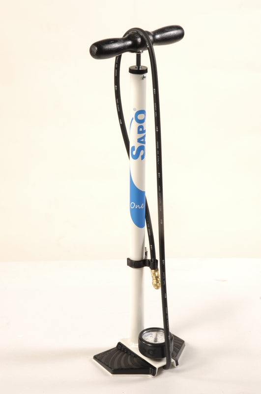 SAPO One Professional High Pressure Bicycle Floor Pump (White) 16bar/232psi