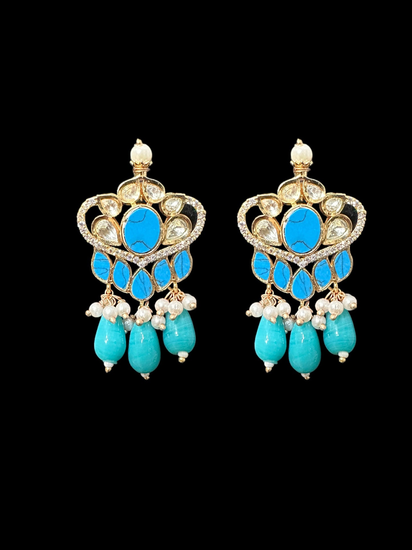 C504 Polki choker set - turquoise ( READY TO SHIP )