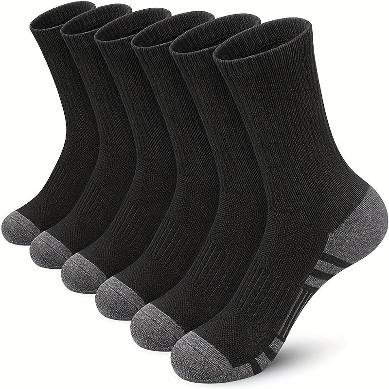 Maven Men's Breathable Crew Socks One Size 6 Pairs