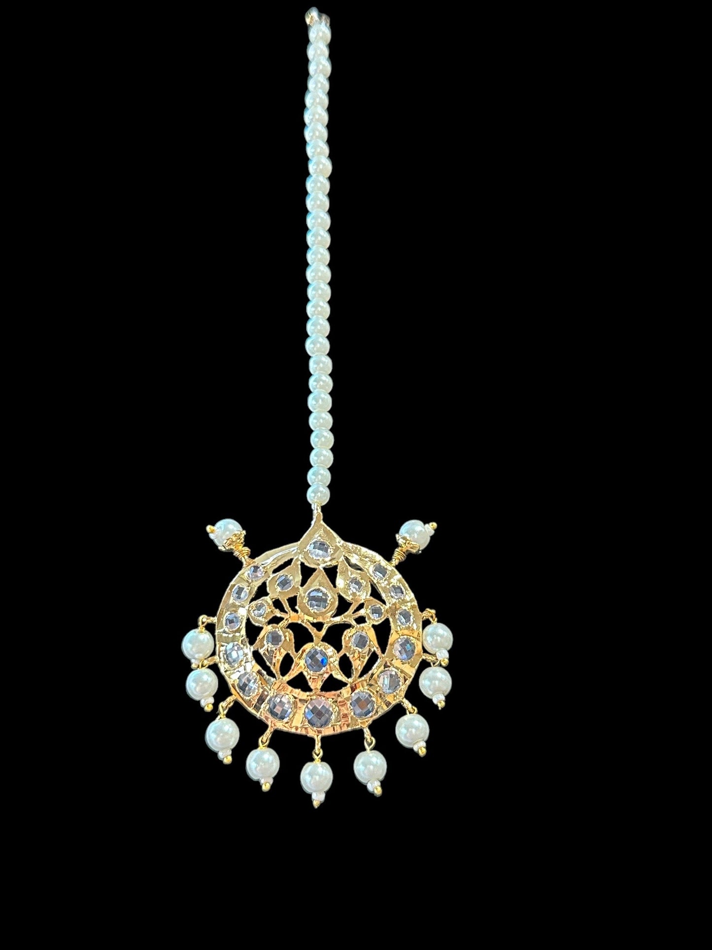 BR115 Insia jadavi lacha bridal set in pearls ( READY TO SHIP )