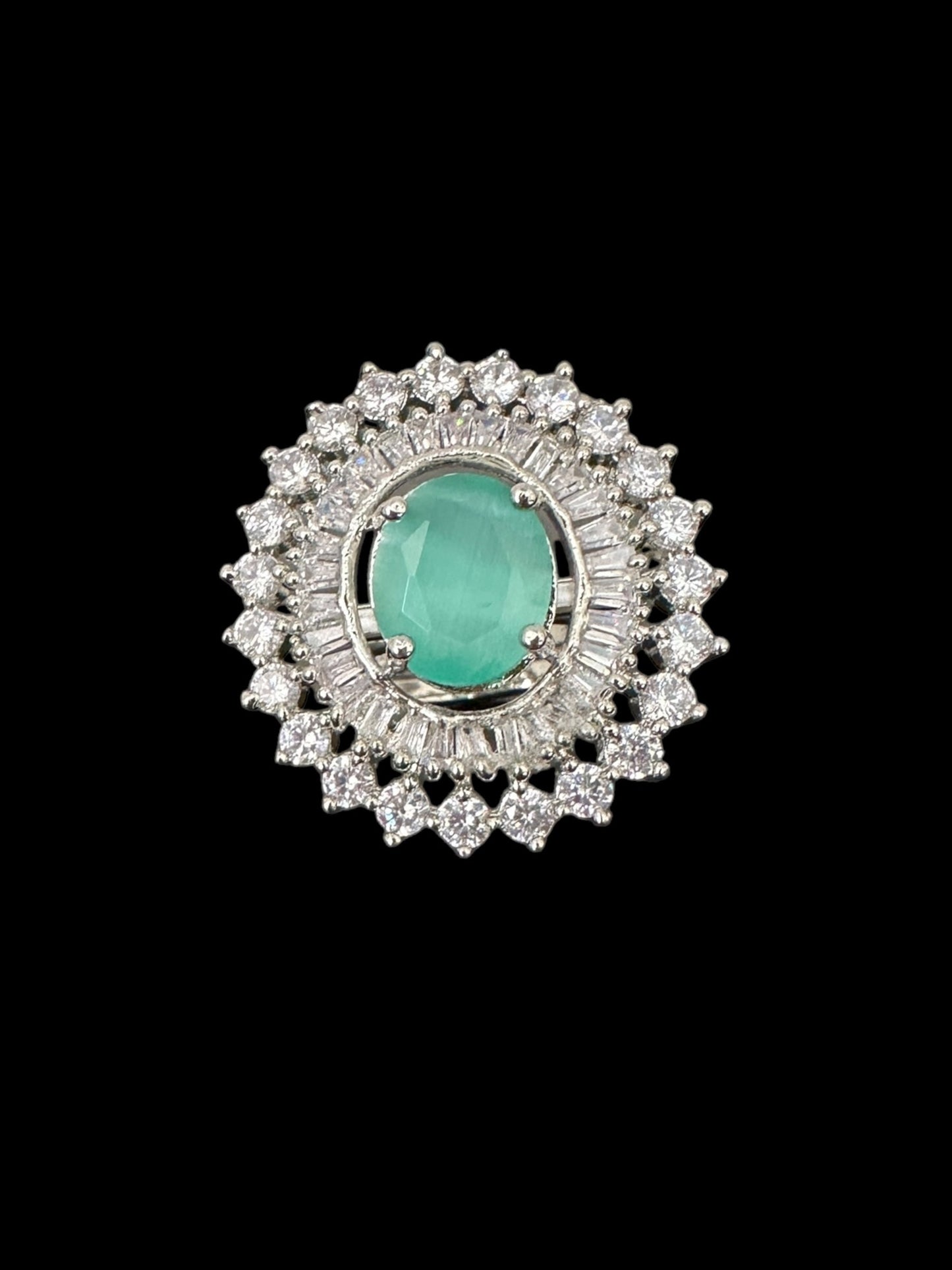 DJR141 Cz silver plated ring ( READY TO SHIP)
