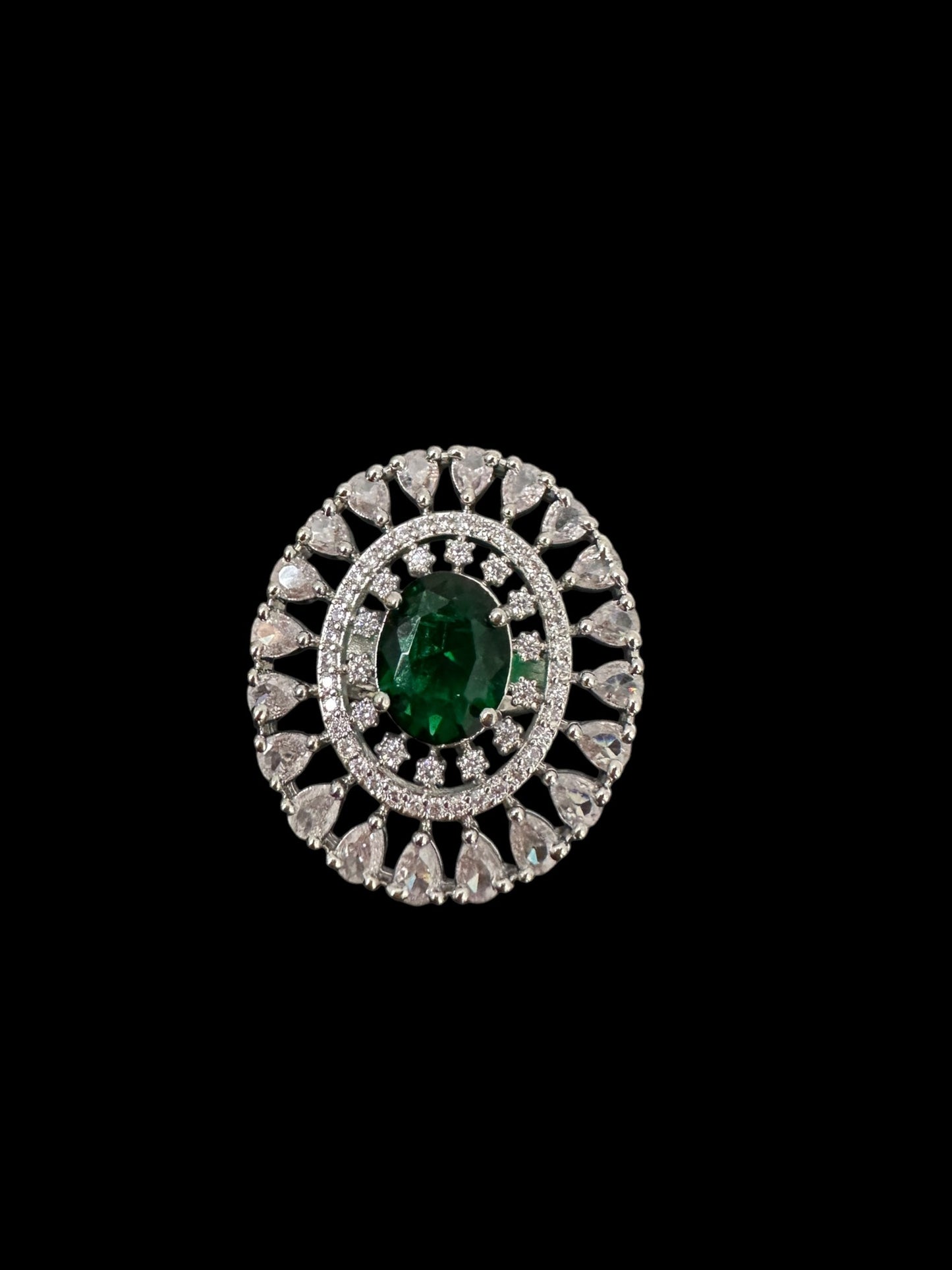 DJR141 Cz silver plated ring ( READY TO SHIP)