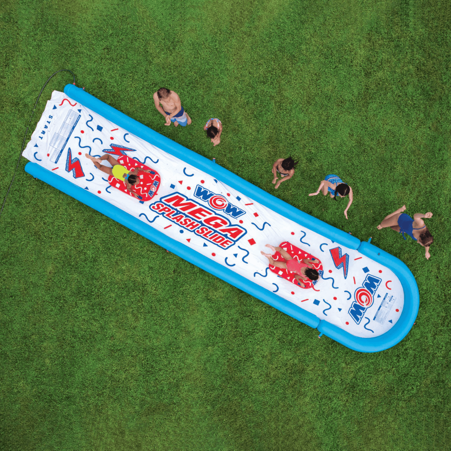 WOW Sports 25 Ft Mega Backyard Slide with Splash Pool