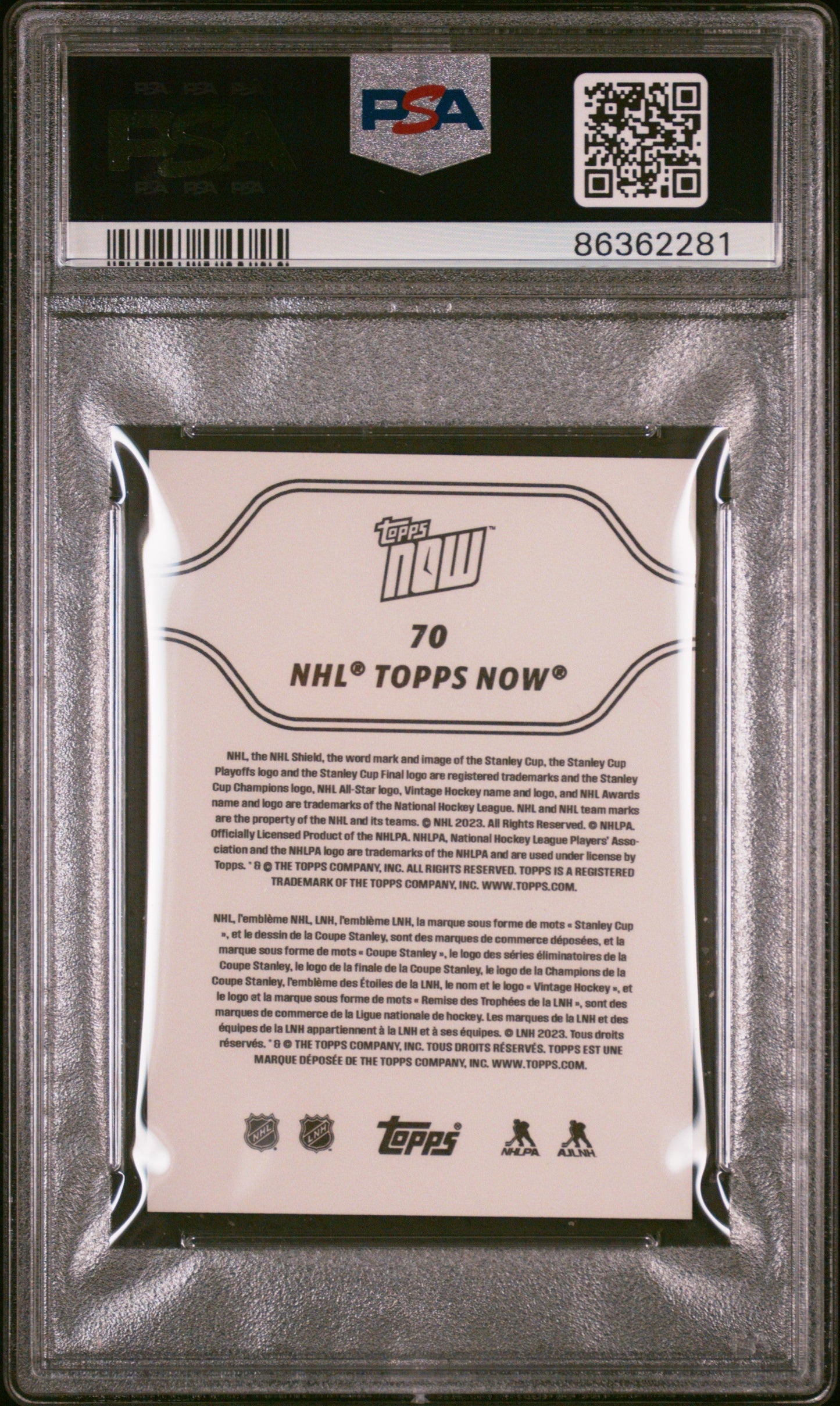 Graded 2023 Topps Now NHL Connor Bedard #70 Stickers Rookie RC Hockey Card PSA 10 Gem Mint