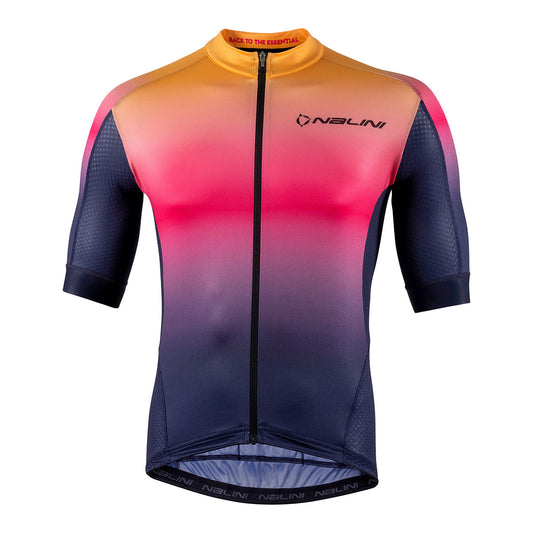 Nalini BAS SPEED Men's Cycling Jersey (Orange/Blue) S, M, XL, 2XL