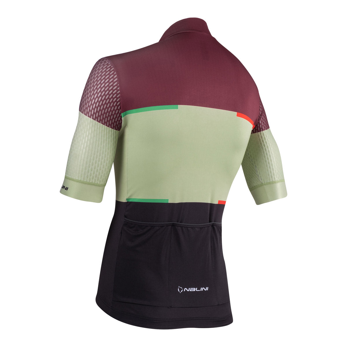 Nalini SAN FRANCISCO Men's Cycling Jersey (Burgundy/Olive/Black) 2XL, 3XL