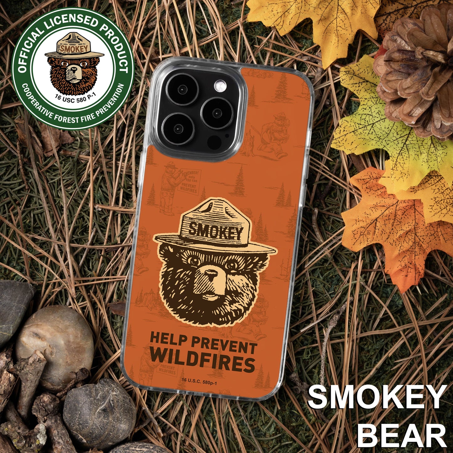 Smokey Bear Classic HD Apple iPhone 14 Series Mag-Safe Phone Case