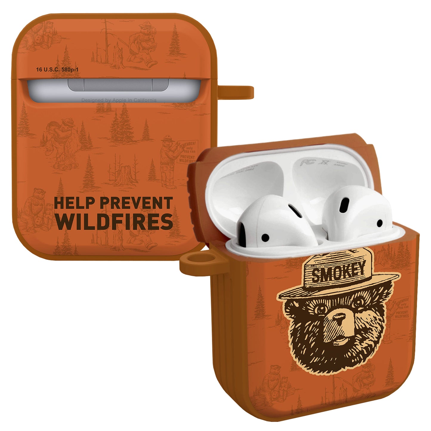 Smokey Bear Classic HDX Apple AirPods Gen 1 & 2 Case Cover