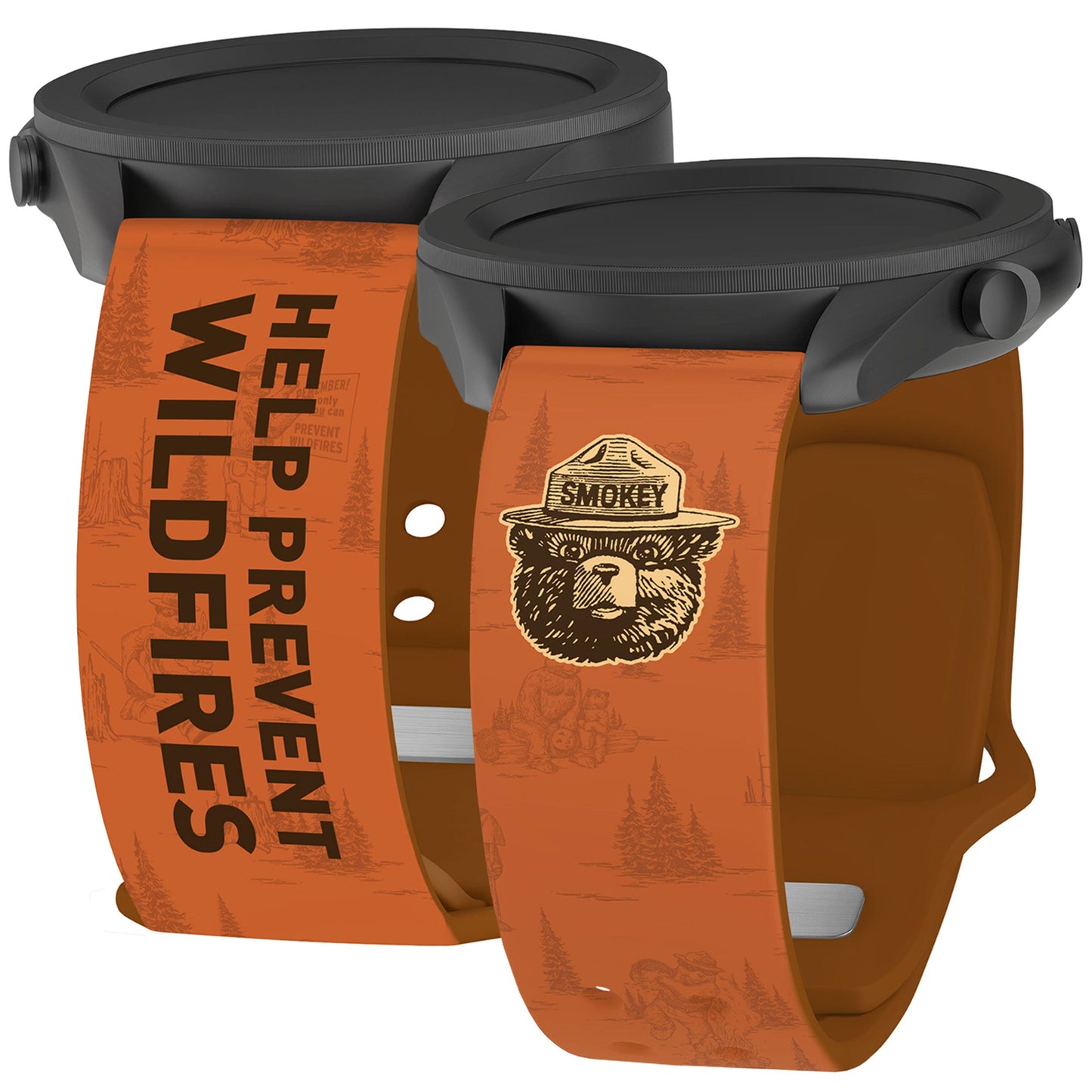 Smokey Bear Classic HD Watchband for Samsung, Garmin, Fossil, and More
