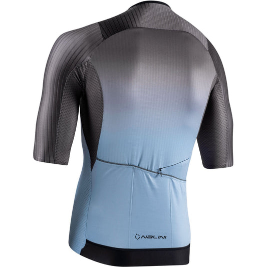 Nalini BAS Ergo Fit Men's Cycling Jersey (Grey/Light Blue) 3XL