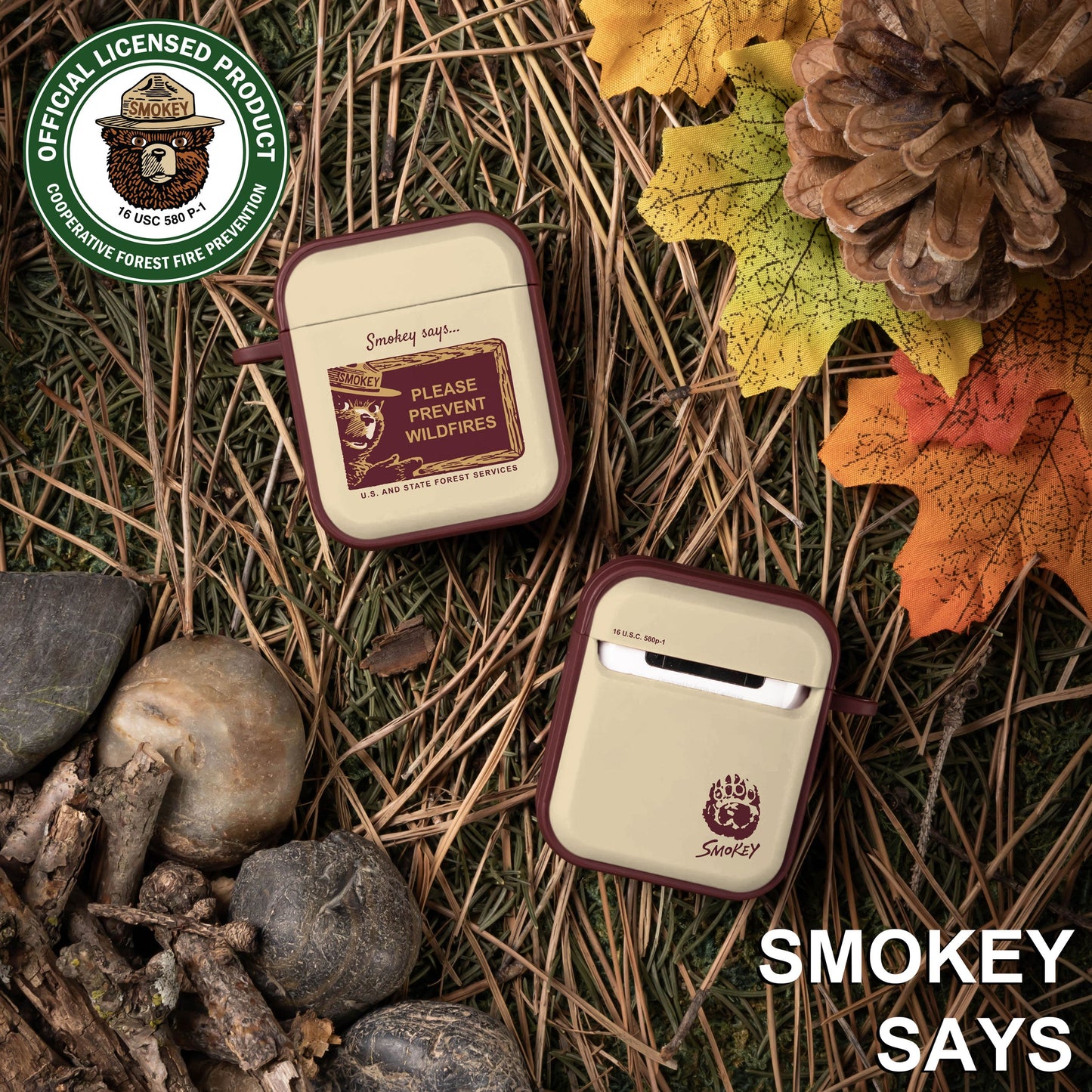 Smokey Bear Classic HDX Apple AirPods Gen 1 & 2 Case Cover