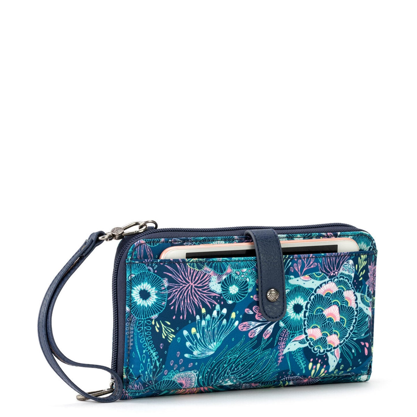 Smartphone Wallet - EcoTwill - Royal Blue Seascape
