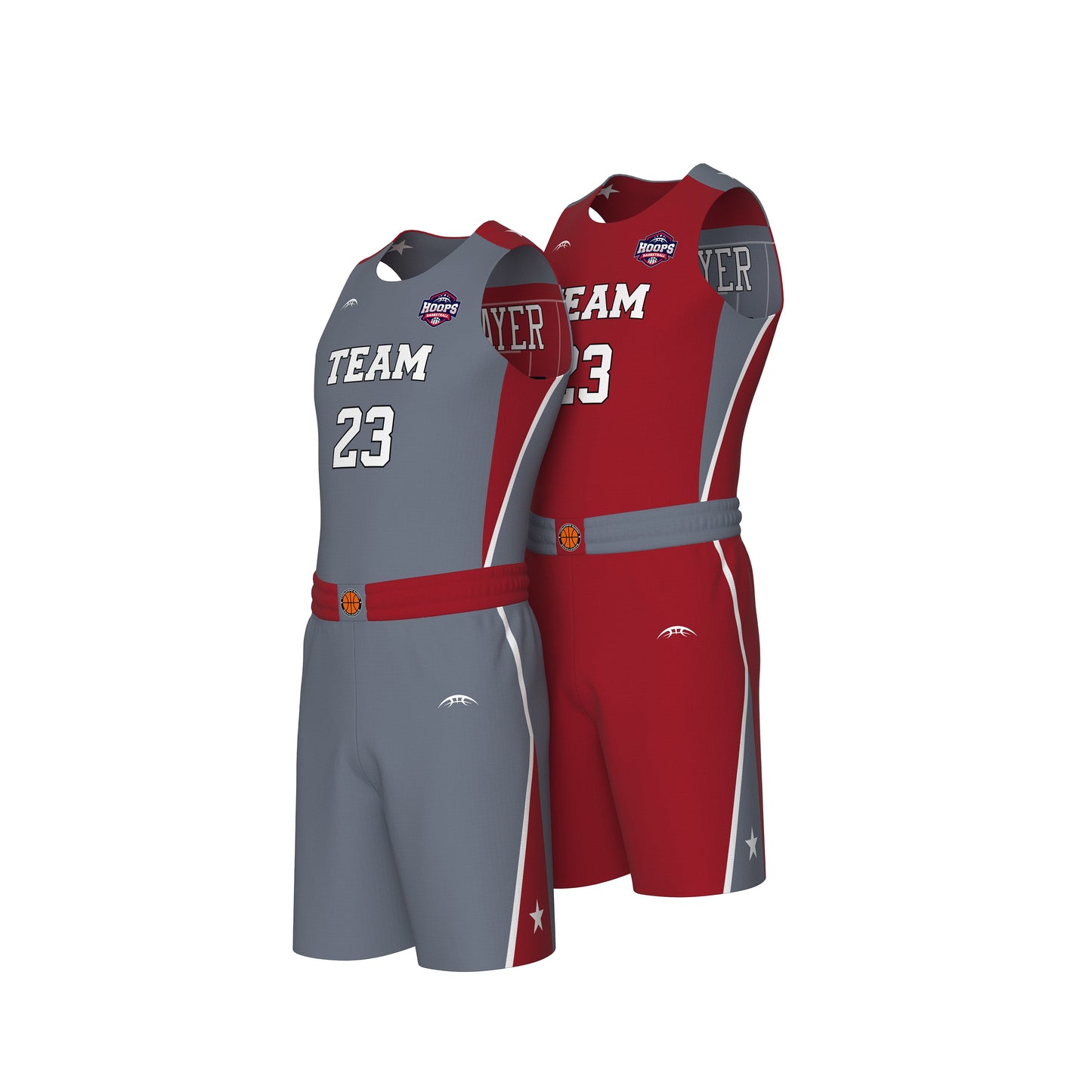 Custom All-Star Reversible Basketball Uniform - 101 Tiger