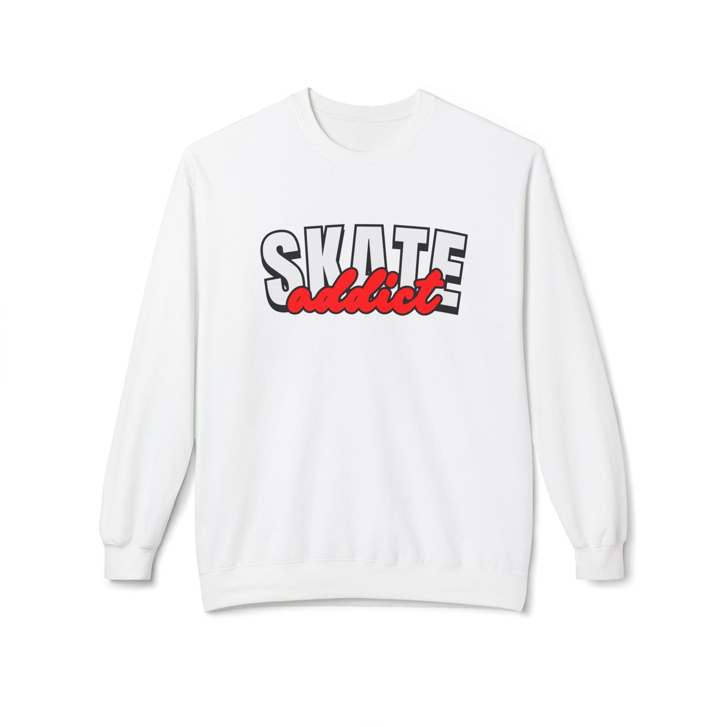 Skate Addict Unisex Fleece Crewneck Sweatshirt