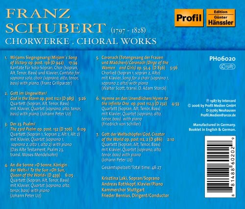 Schubert / Laki / Rothkopf - Chorwerke: Choral Works - Music CD