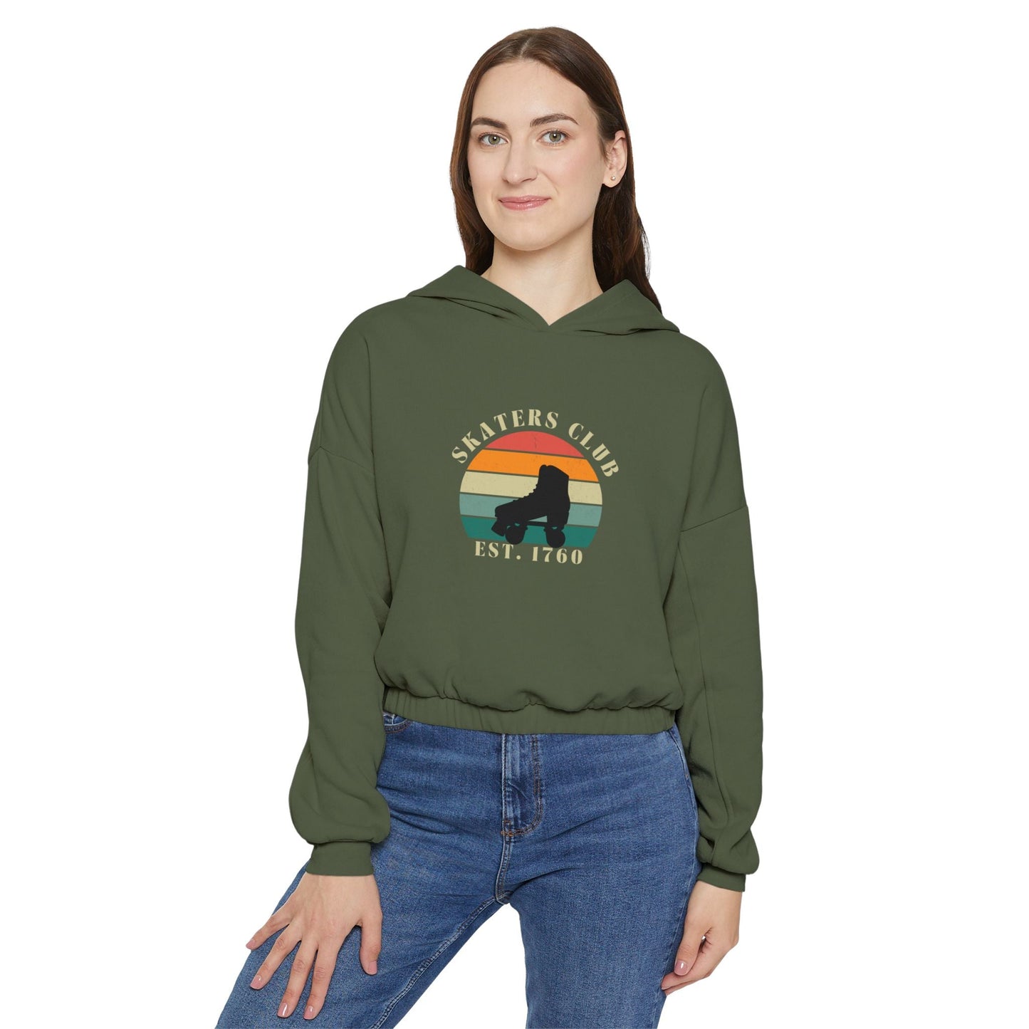 Women’s Cropped Retro Skaters Club Hoodie